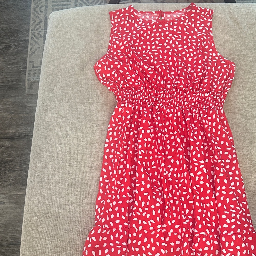Red Sleeveless Kids Dress